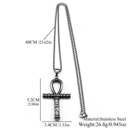 Pendant Necklace Retro Titanium Steel Scepter Men's Necklace Pendant