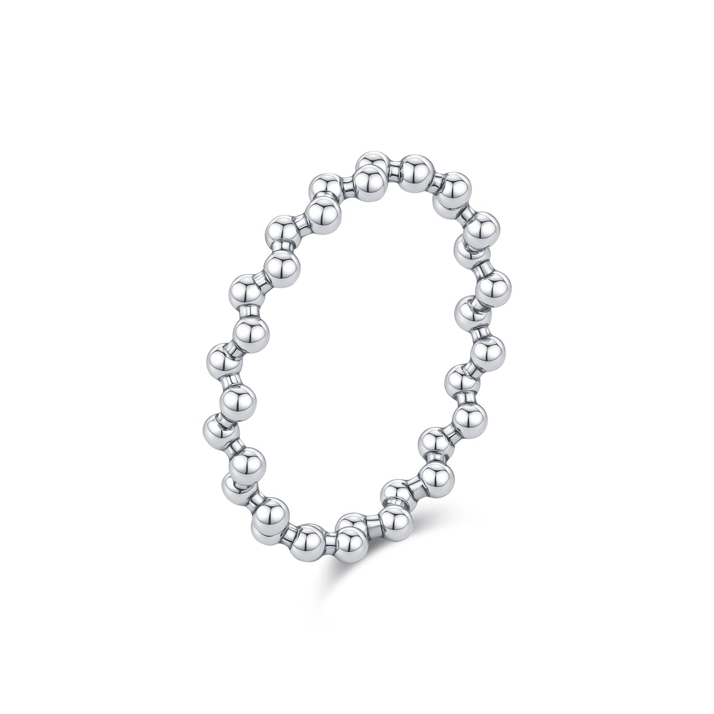 S925 Sterling Silver Beaded Ring