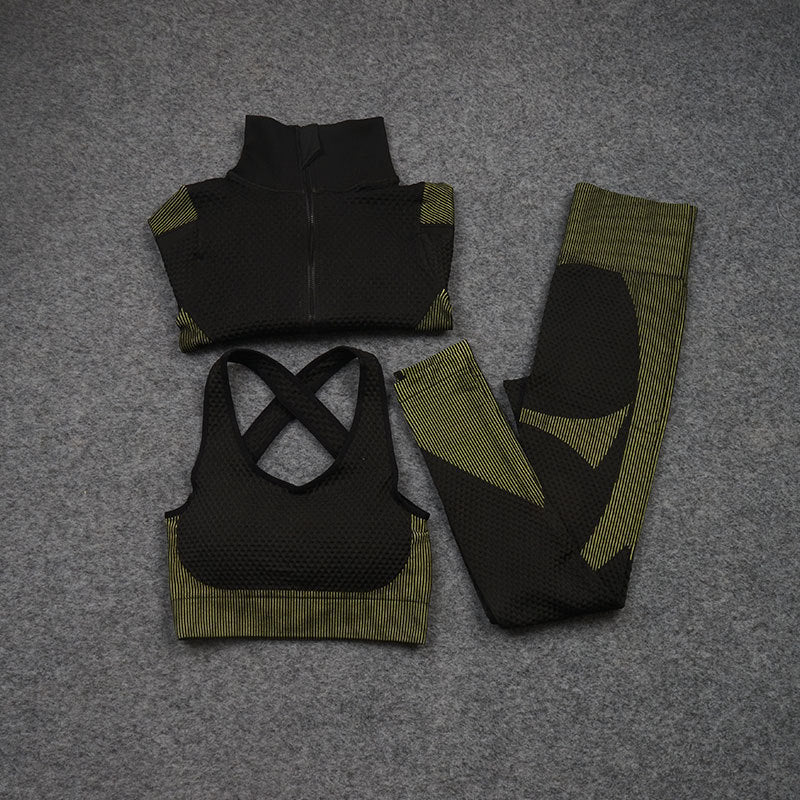 Tweedelige Of Driedelige Stretch Fitnessbroek Sport Yogapak