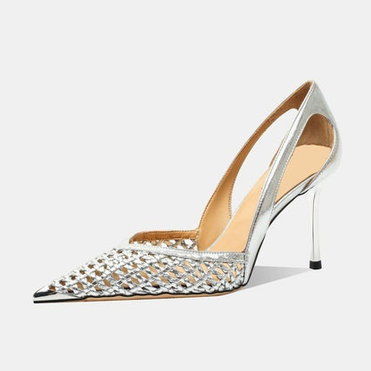 French-Style Pointed-Toe Hollow-Out Women Sandals