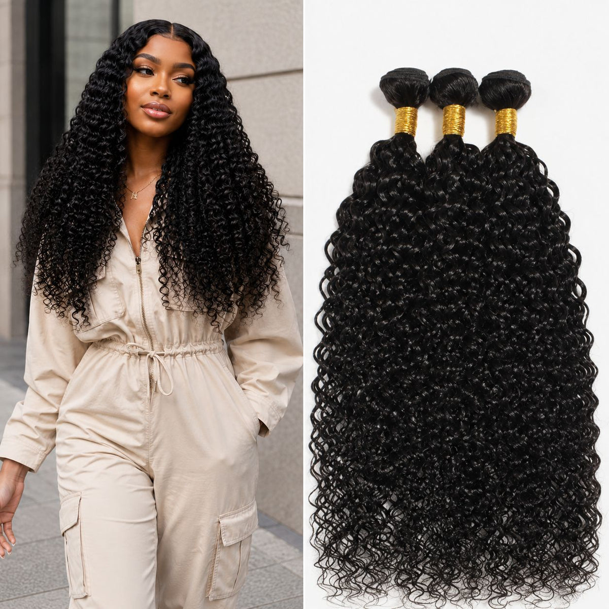 Synthetic and Real Hair Mixed Extensions