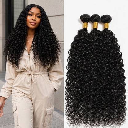 Synthetic and Real Hair Mixed Extensions