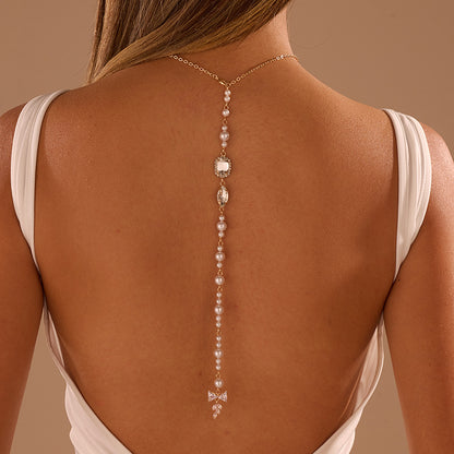 Elegant Geometric Body Chain with Rhinestone Accents