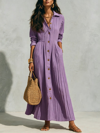 Women's Elegant Solid Color Long Dress
