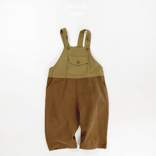 Kinderoverall van katoen met bretels unisex