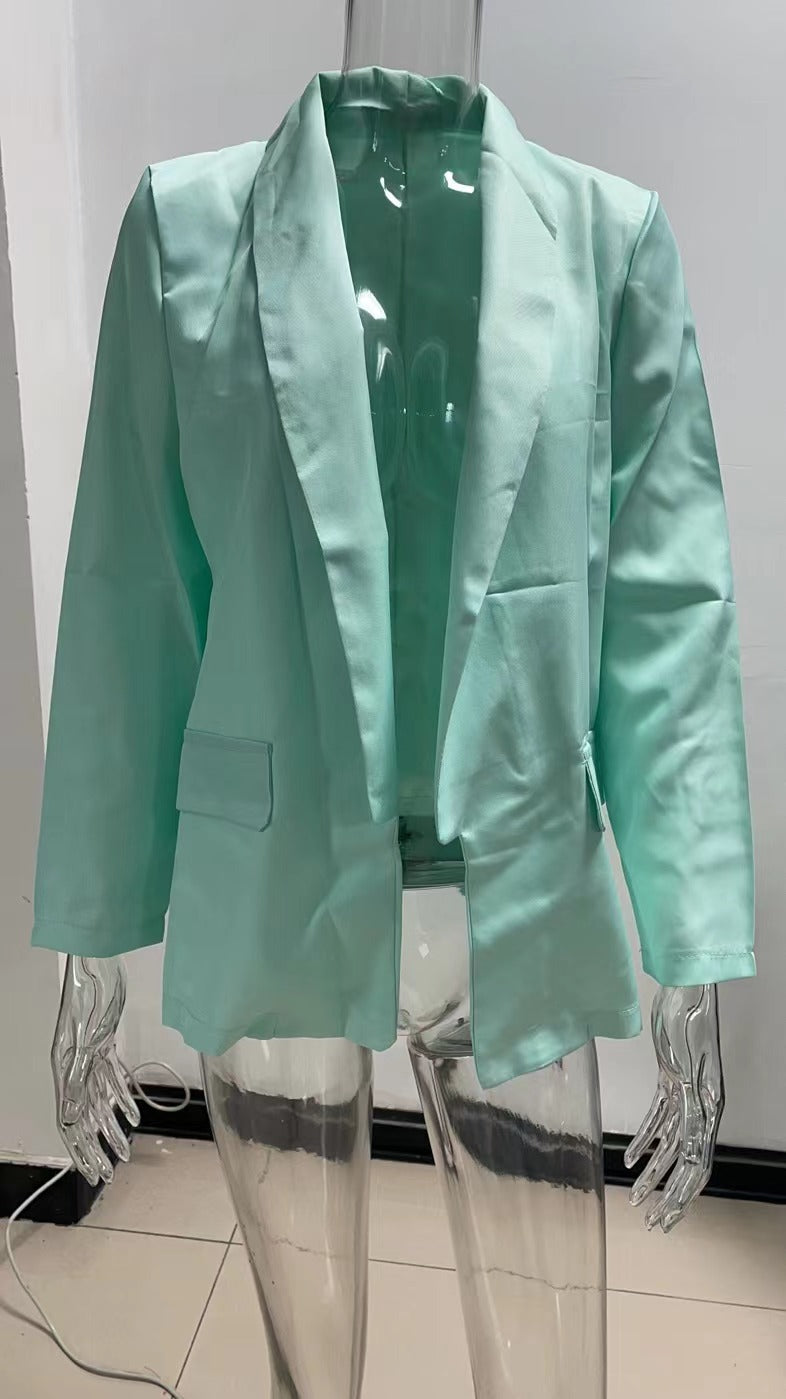 OL Style Fitted Blazer Coat for Women Autumn/Winter Fashion Professional Office Wear Slim Fit Casual Workwear
