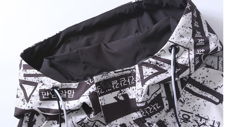 Trendy heren jas met print