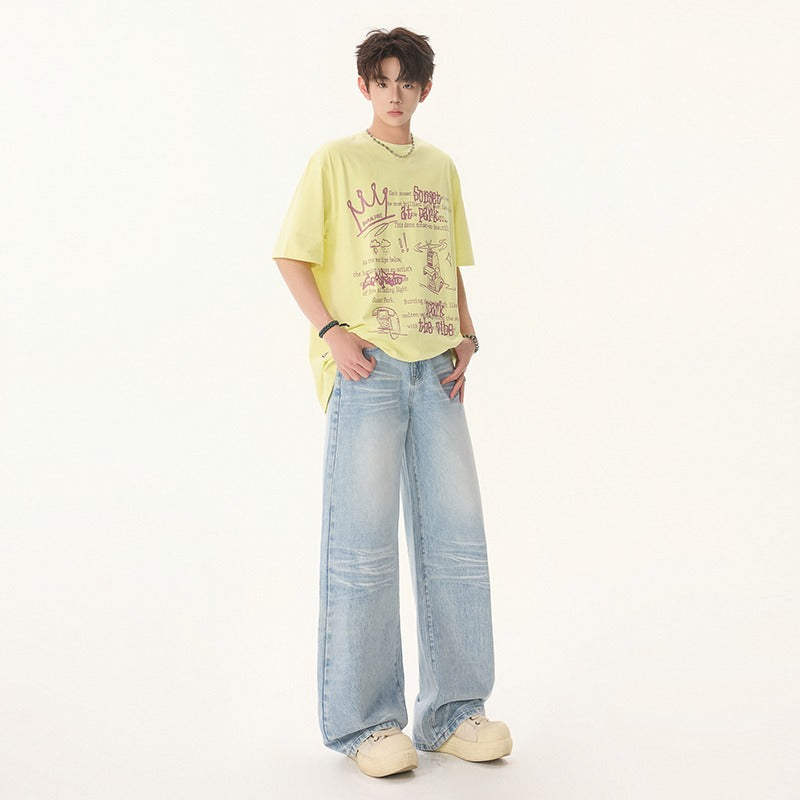 Summer loose straight leg commuting pants