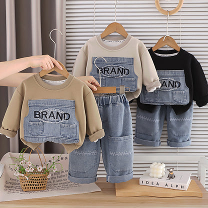 Sweatshirt long sleeved two-piece autumn outfit
