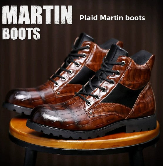 Classic Stone Texture Riding Boots