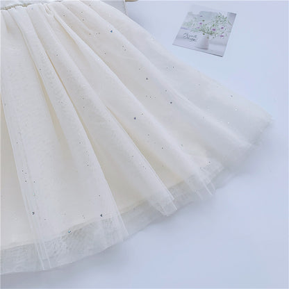 Meisjes gebreide trui met cardigan