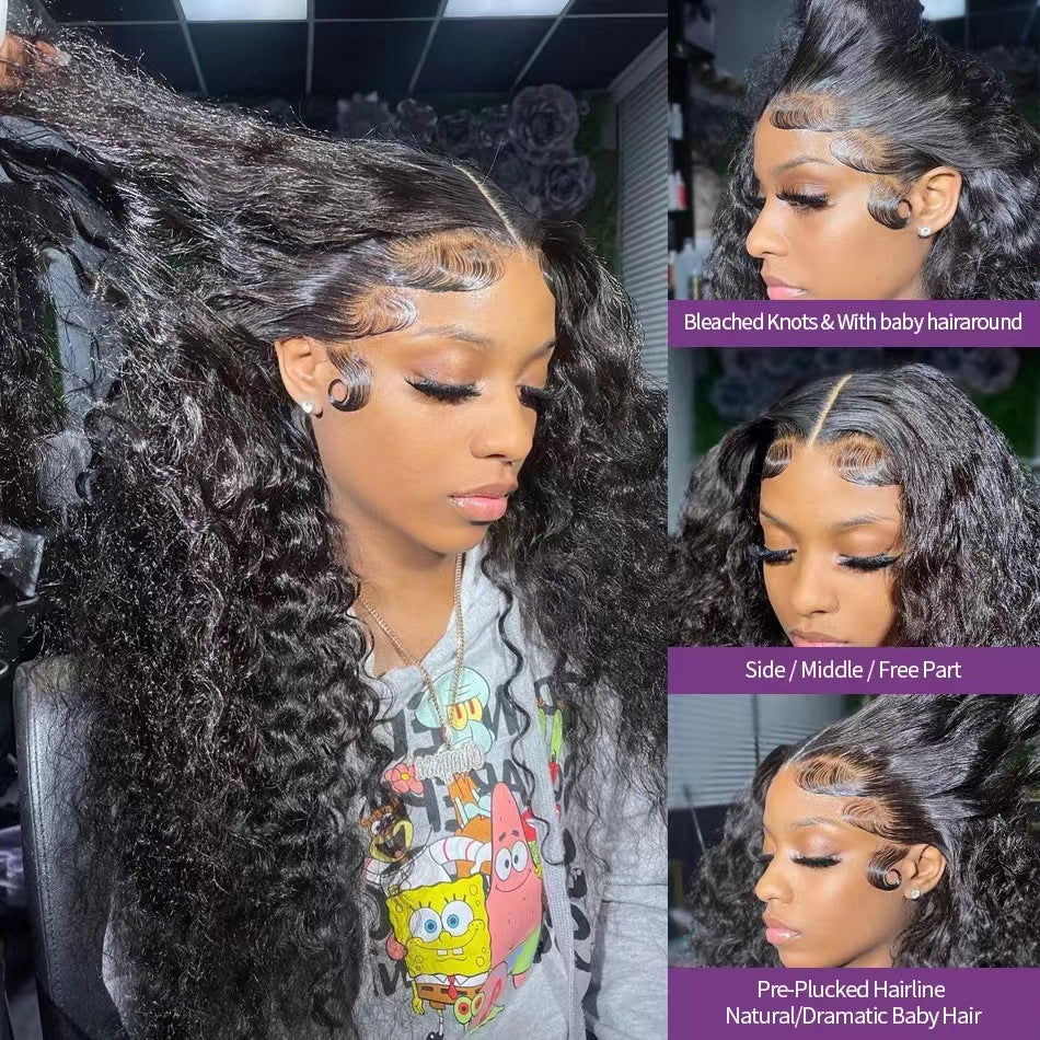 Kinky Curly Lace Front Wig with Bangs