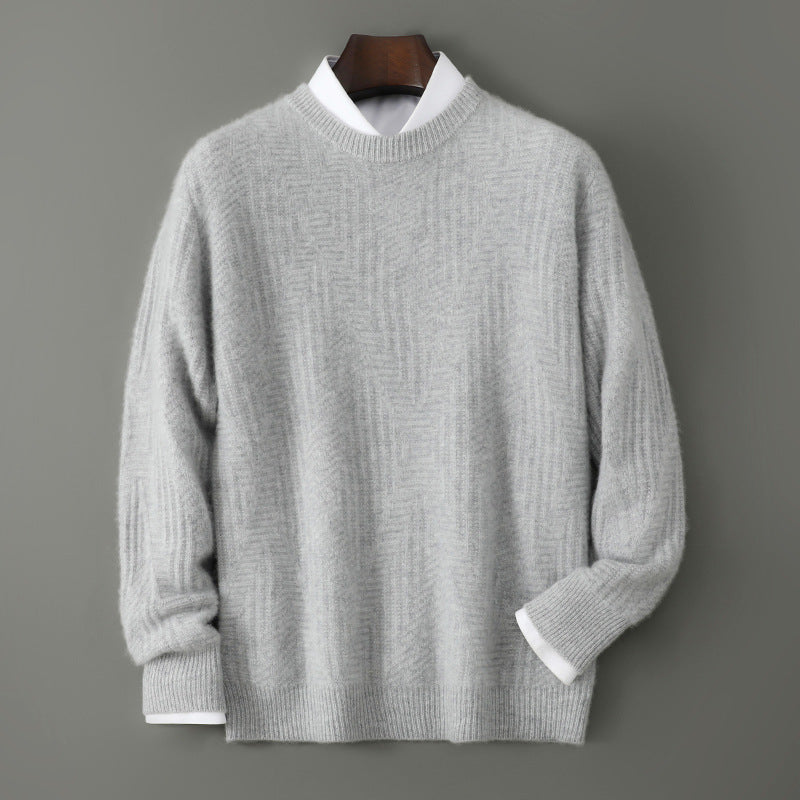 Merino Wool Jacquard Sweater Men