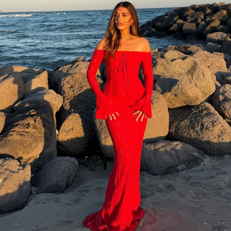 Elegant Lace Long Dress