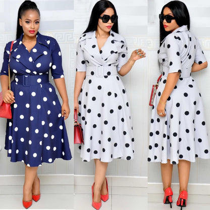 Dress with a suit collar