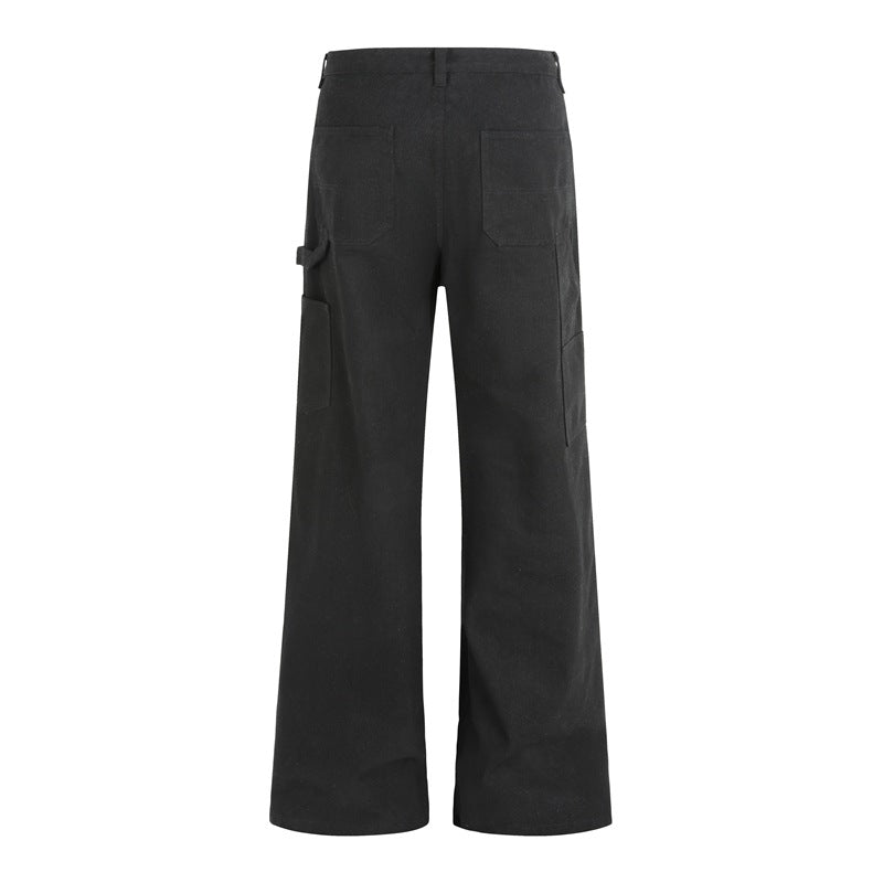 Micro-La Jeans Dipped Loose Rivet All-Match Casual Pants