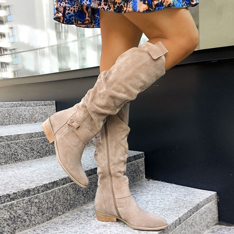 Suede High-Top Women's Boots