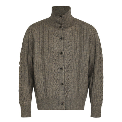 Heren vest met hoge hals en knoopsluiting