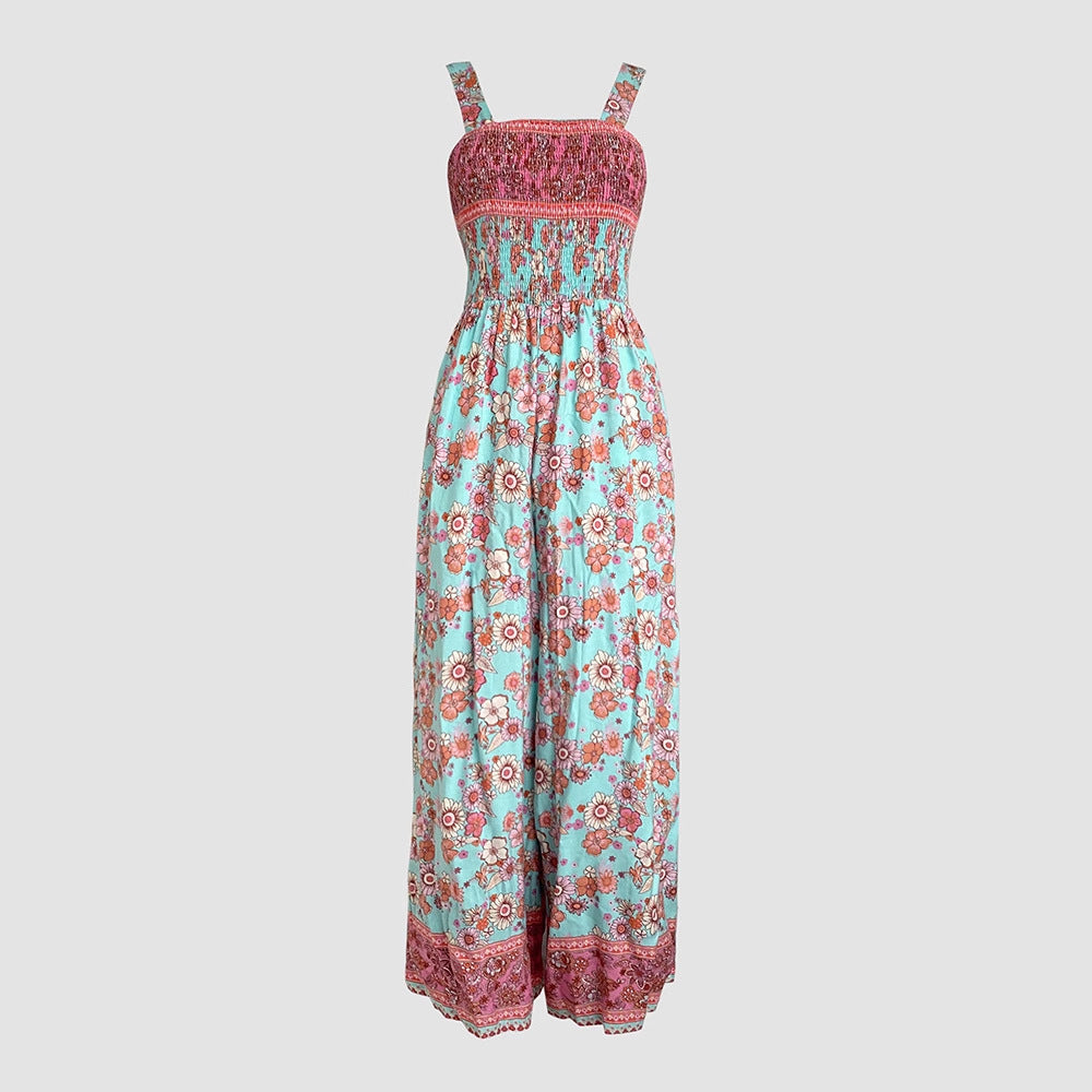 New Arrival Strap Shirred Waist Pocket Jumpsuit