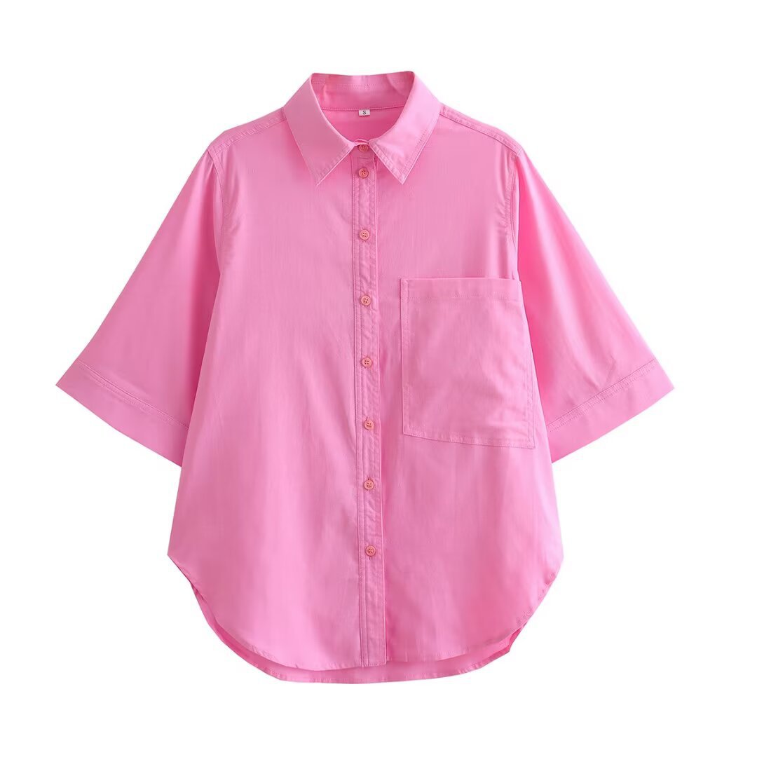 Women's Clothing Imitation Linen Blouse Top + Imitation Linen Loose Shorts Set