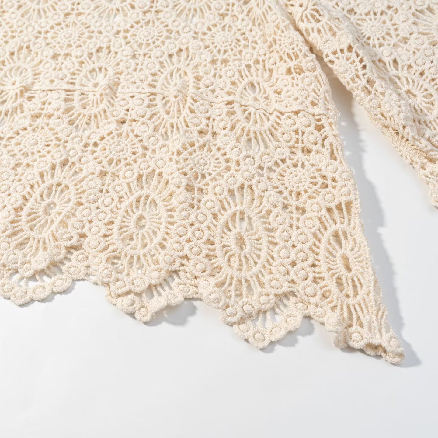 Hook flower loose hollow out versatile lace women's knitted sweater