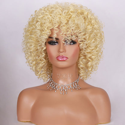 Synthetische pruik met krullen