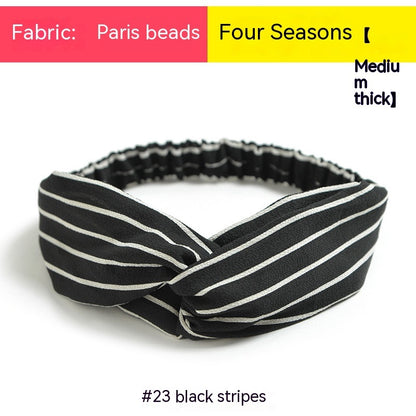 Elastische gekruiste chiffon hoofdband in Boheemse stijl