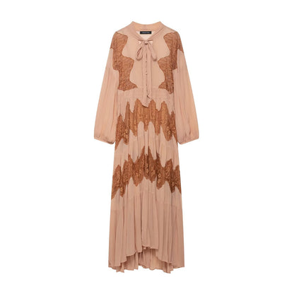 Bow stitch lace dress
