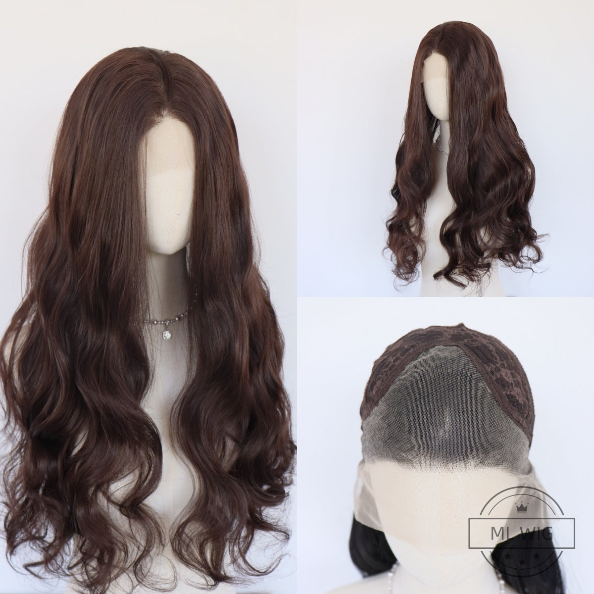 Synthetic lace wig