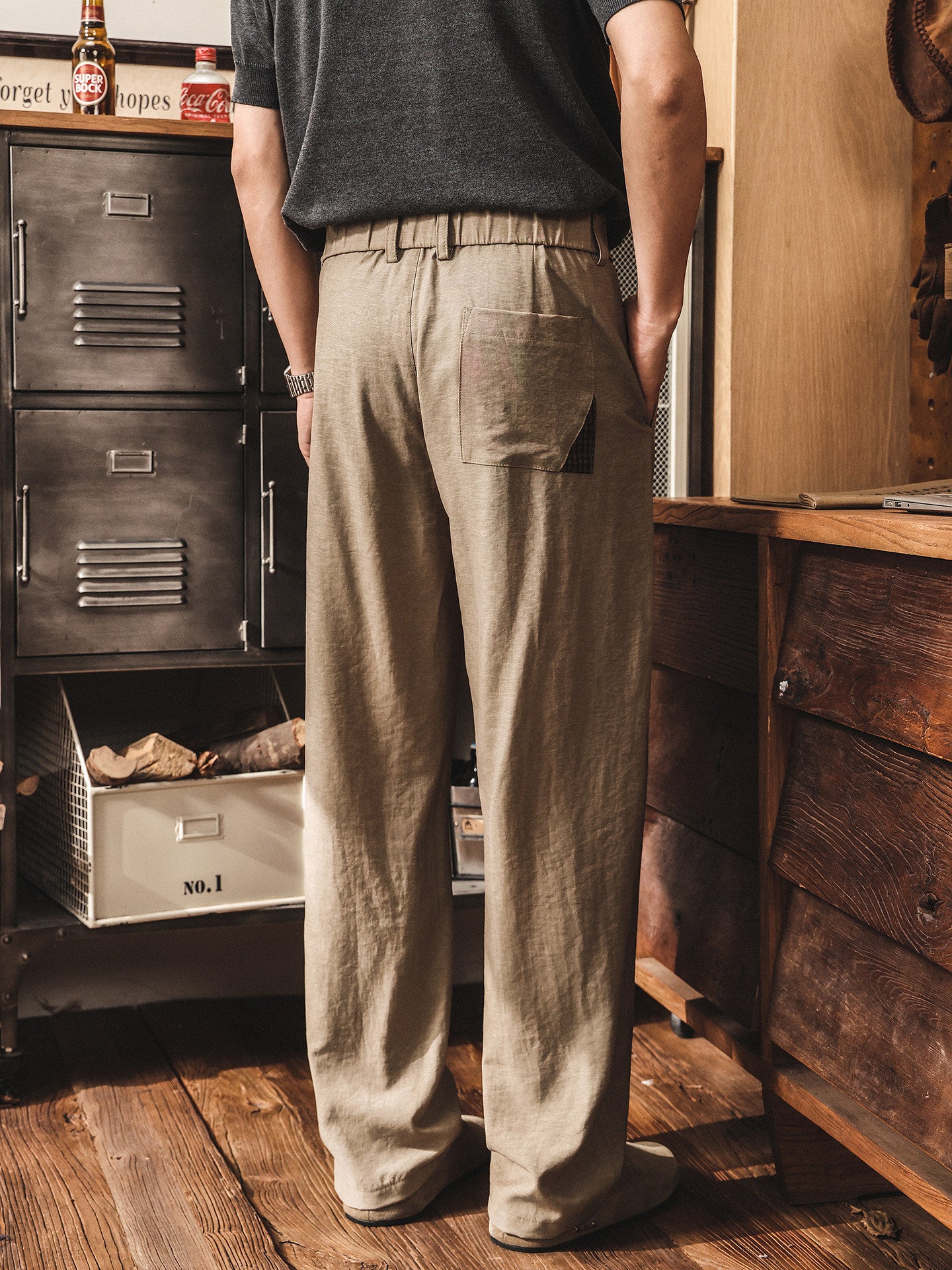 Men's Summer Lightweight Loose-Fit Straight-Leg Pants