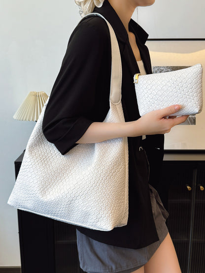 Woven Retro Crossbody Bag with Large Capacity