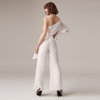 Asymmetrische sling jumpsuit