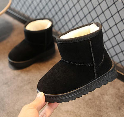 Winter Kids Fashion snow boots thick Child cotton shoes warm plush soft bottom girls short boots ski boot baby toddler boots