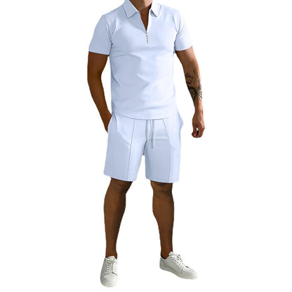Polo casual loose short sleeved shorts sports suit