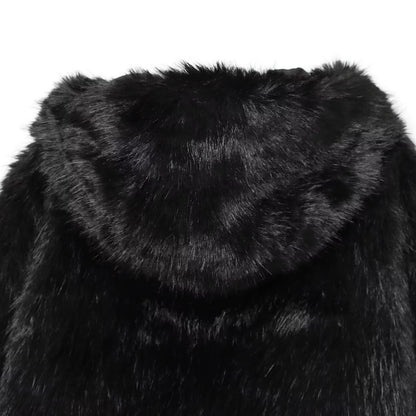 Artificial fur leather jacket