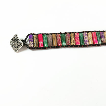 Bohemian stijl enkelvoudig geweven armband