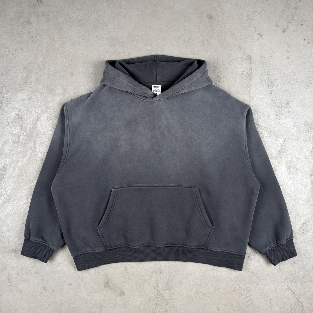 Oversized Gradient Washed Fleece Hoodie