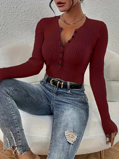 Womens Slim Fit Knit Sweater