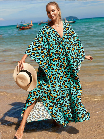 Loose Beach Cover Up Dress with Sun Protection