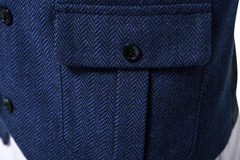 Europees enkelrijs retro vest voor heren