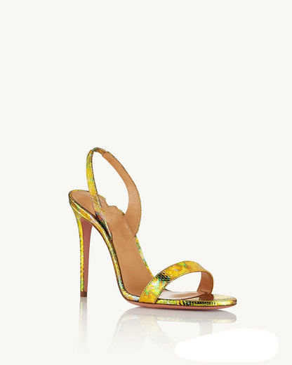 New round head strip with a fashionable and minimalist look, slim and slim, ultra-high heels, and a large size sandal for women