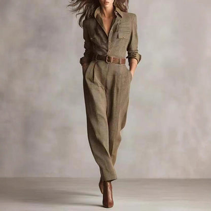 Classic Retro Plaid Jumpsuit