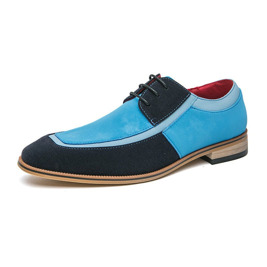 Modieuze en trendy leren veterschoenen met houtenhak