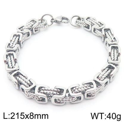 Byzantine Twist Titanium Steel Bracelet