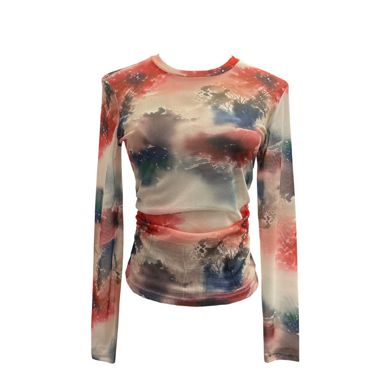 Pleated thin transparent top