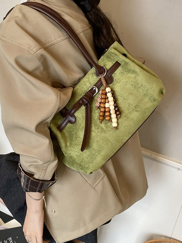 Suede Retro Bowling Bag