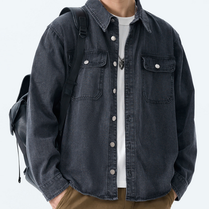 Mens Denim Long Sleeve Shirt