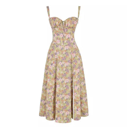 Ladies Fashion summer dresses women  maxi floral slip backless womens dresses elegant