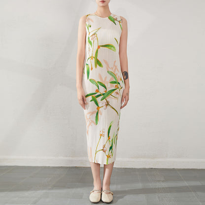 Round neck vest dress sleeveless dress