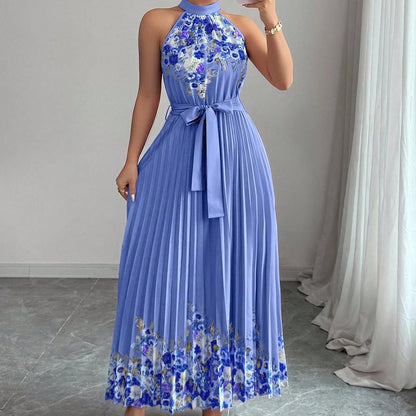 Maxi-jurk van chiffon met bloemenprint